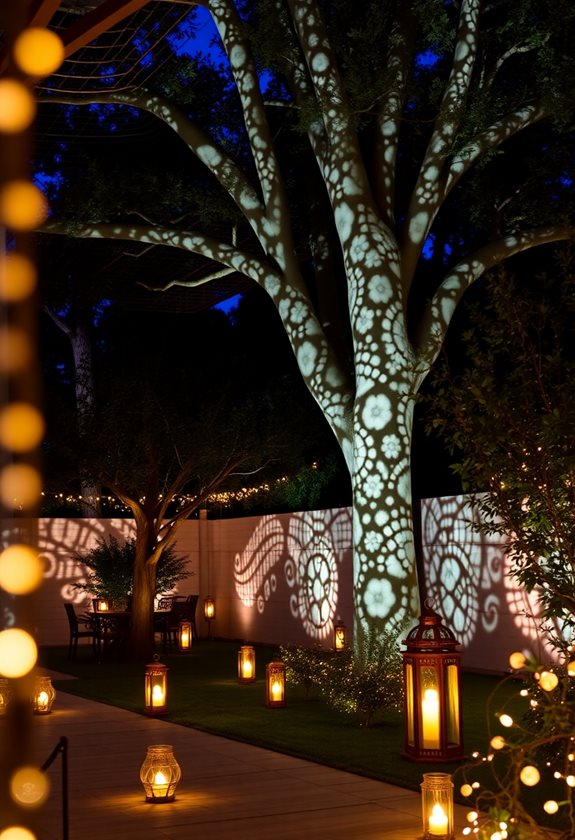 enchanting outdoor projection experience