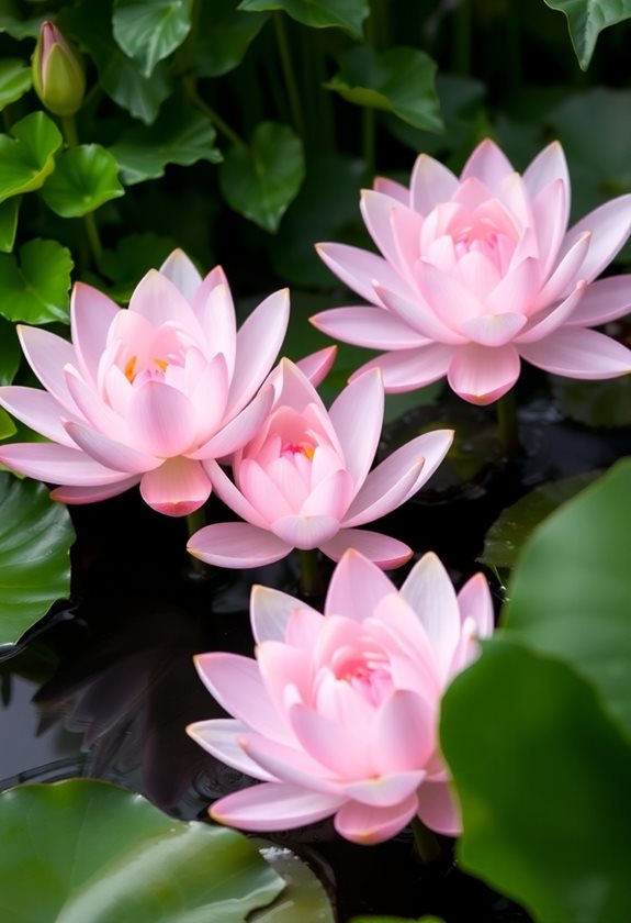 enchanting pink water lily