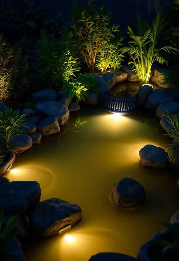 enchanting pond lighting design