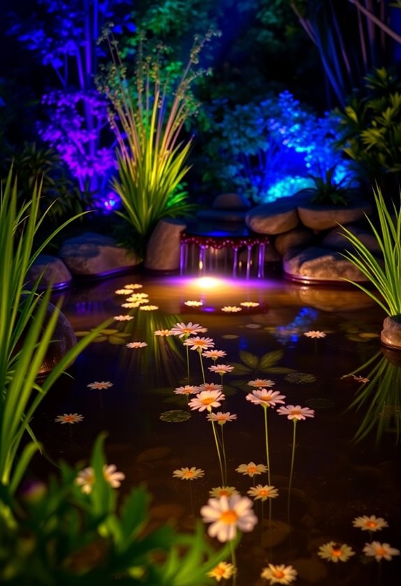 enchanting pond lighting effects