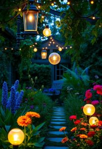enchanting summer garden illumination