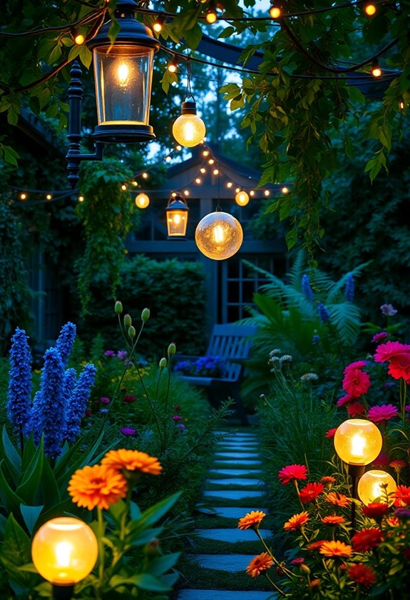 enchanting summer garden illumination