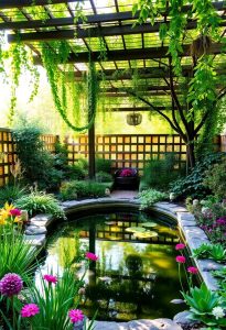 enclosed garden water design