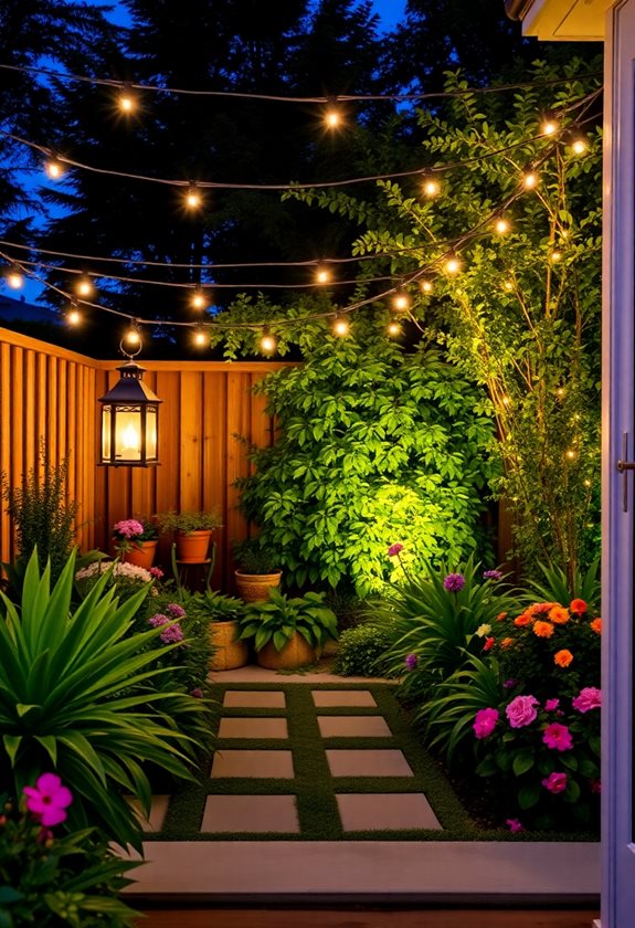 enhance enclosed garden ambiance