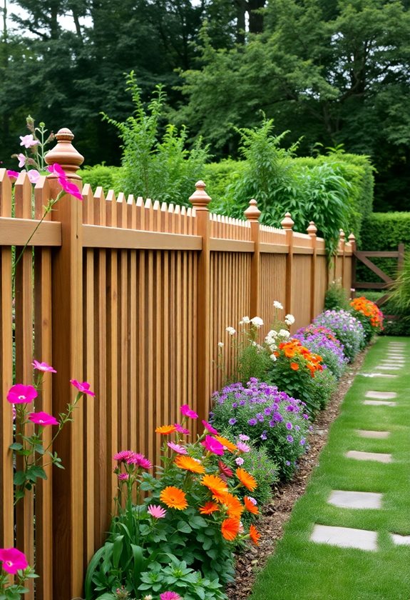 enhance garden aesthetics with fencing