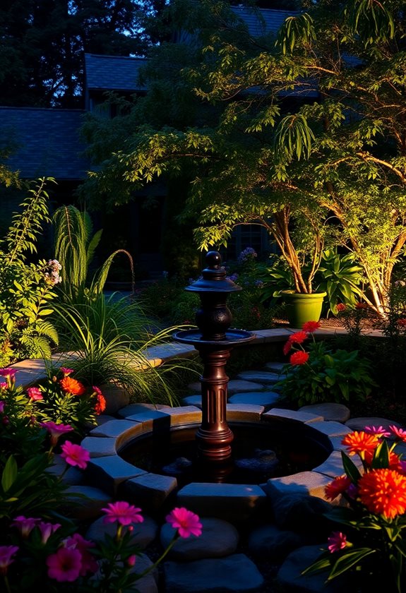 enhance garden with lighting