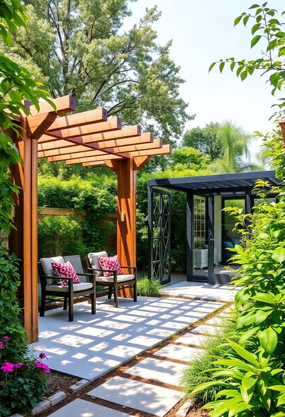 enhance garden with structures