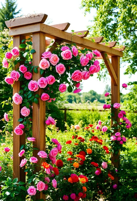 enhance garden with trellises
