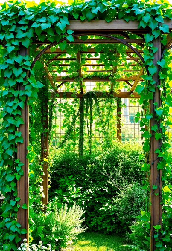 enhance garden with trellises
