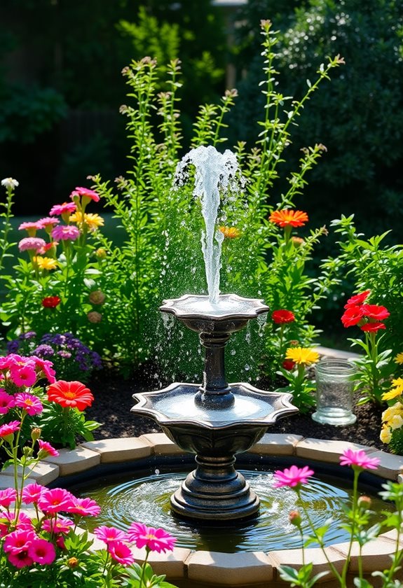 enhance solar fountain settings