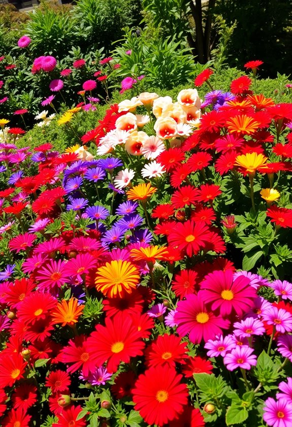 enhancing garden displays with greenery