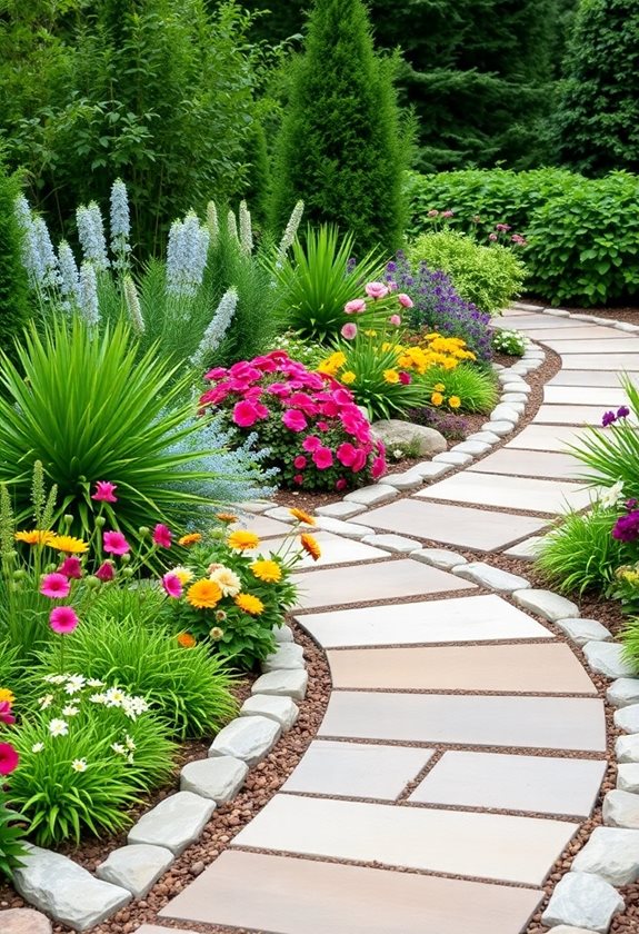 enhancing walkways with borders