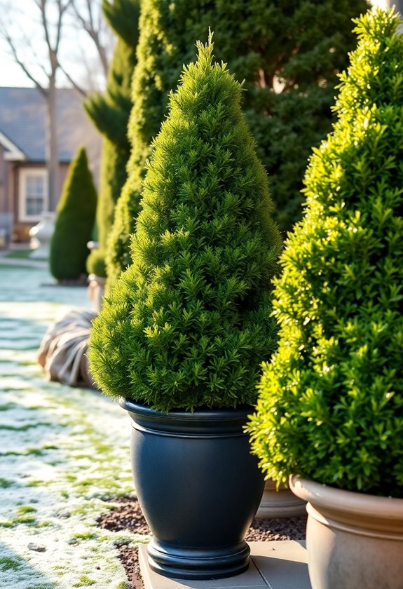 evergreen winter garden elegance