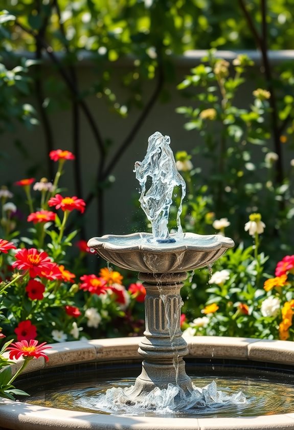 fill fountain avoid splashes