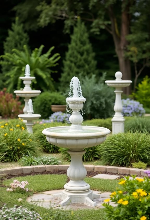 fountain size based distance