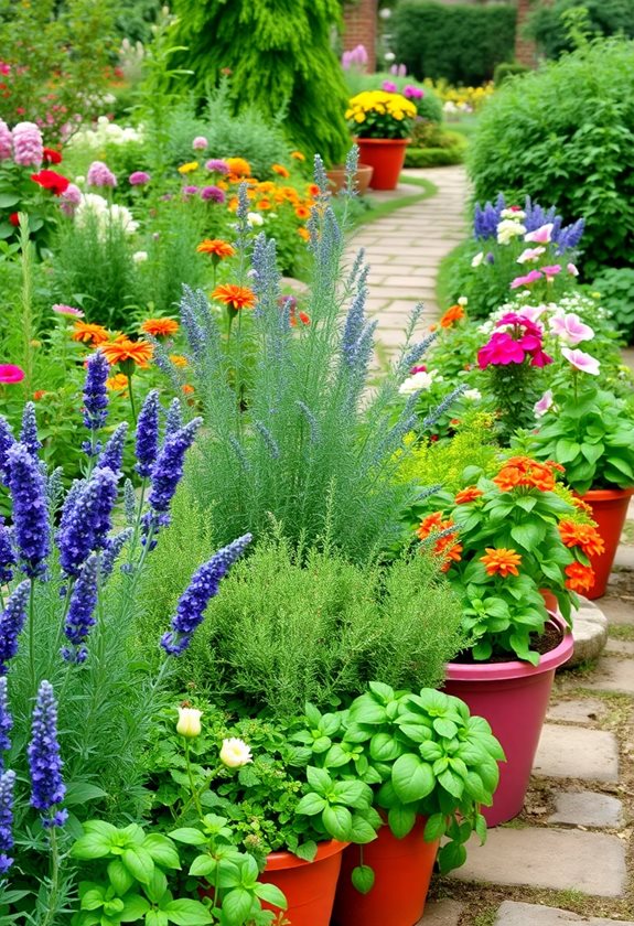 fragrant herbs enhance gardens
