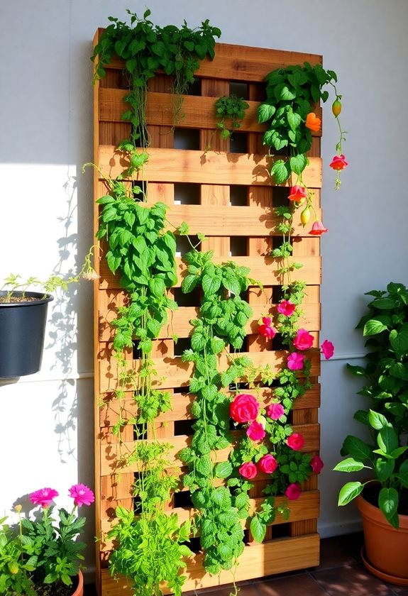 fresh herbs and vibrant flowers