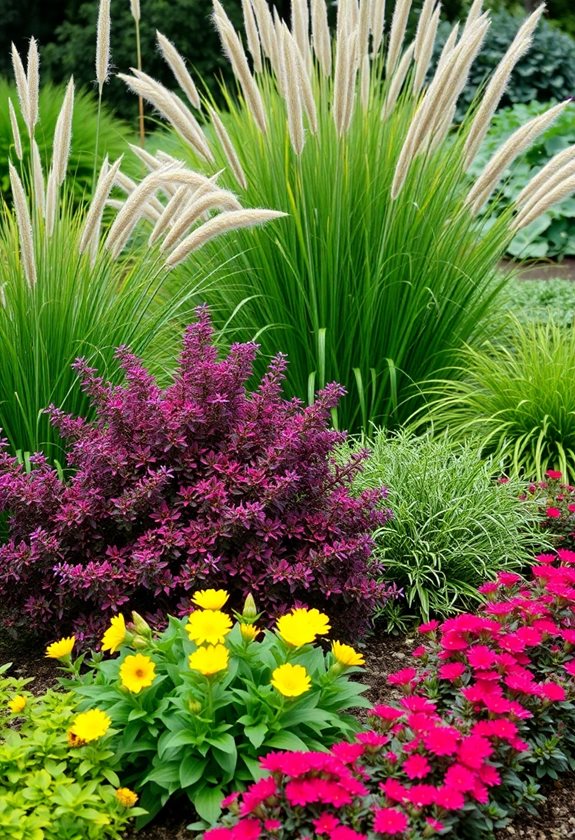 garden layout height texture