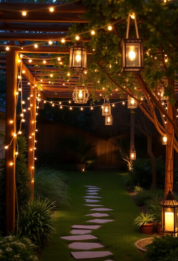 garden lighting enhances ambiance