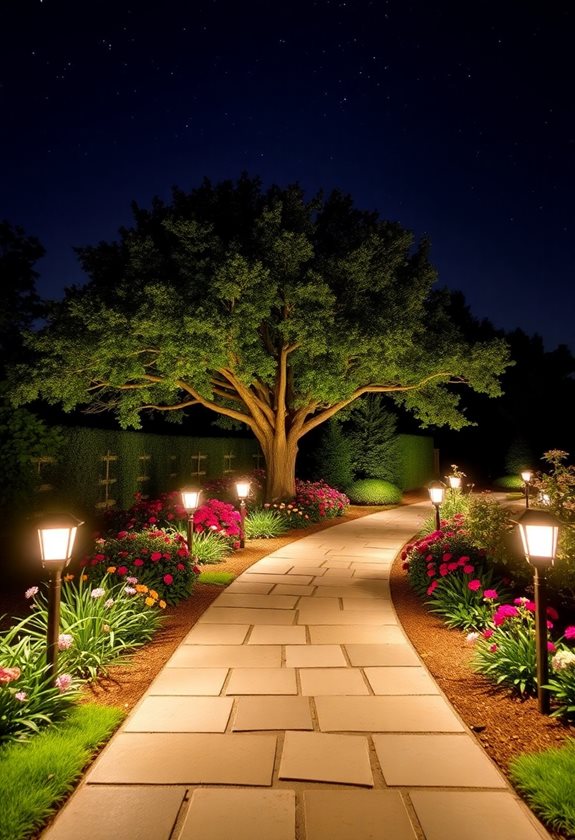 garden lighting focal points