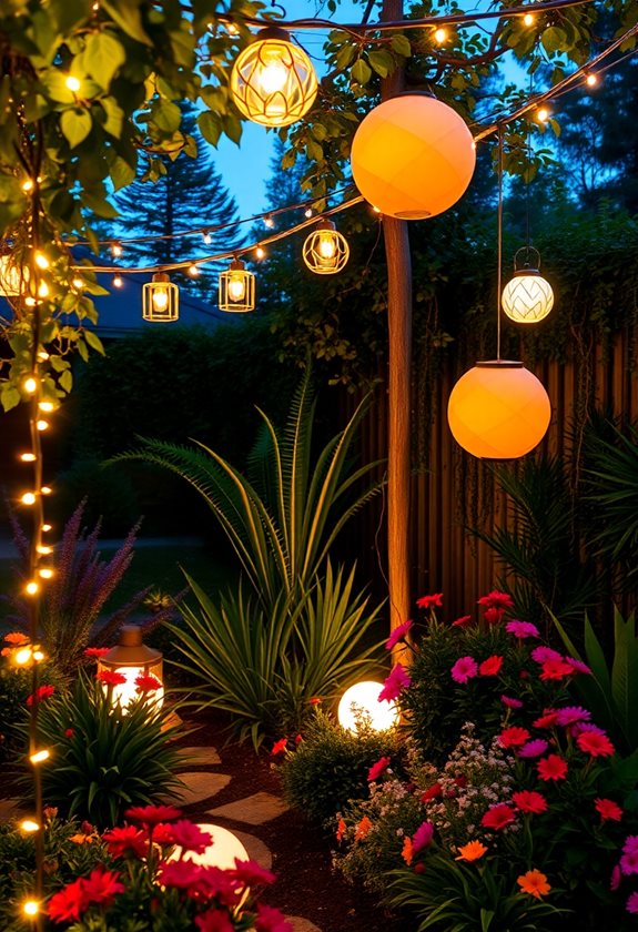 garden nighttime lighting ideas