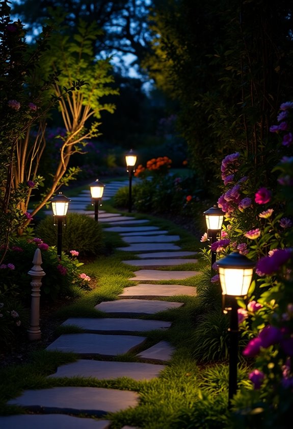 garden path lighting placement