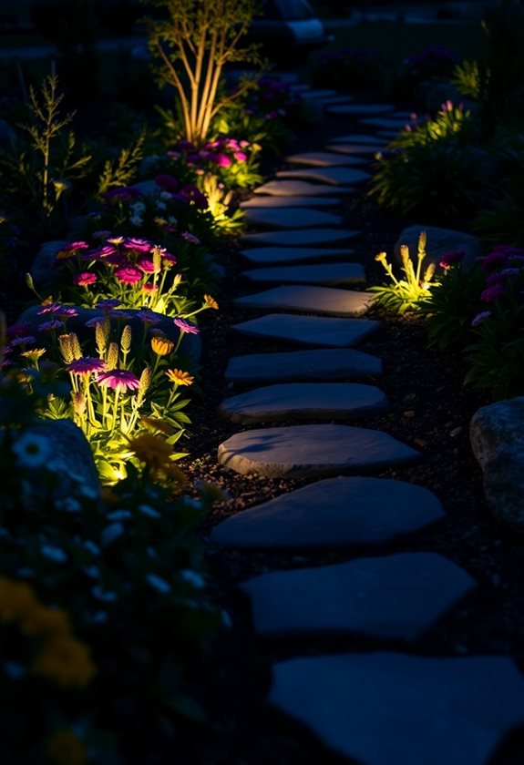 garden pathway accent lighting