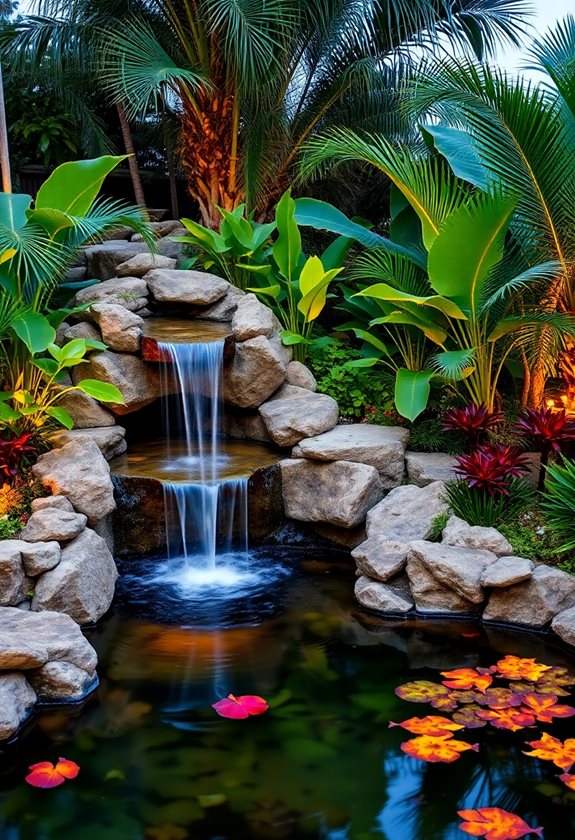 garden waterfall integration ideas