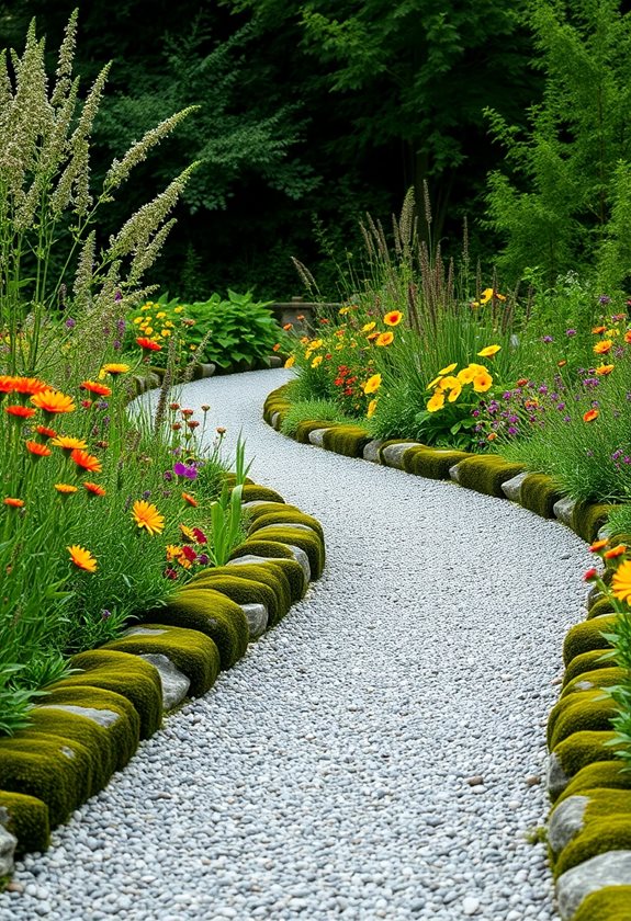 gravel and stone pathways