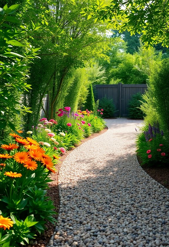 gravel pathways enhance gardens