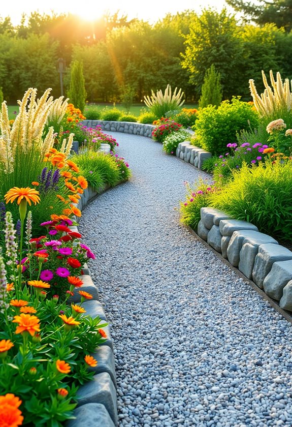 gravel pathways enhance gardens