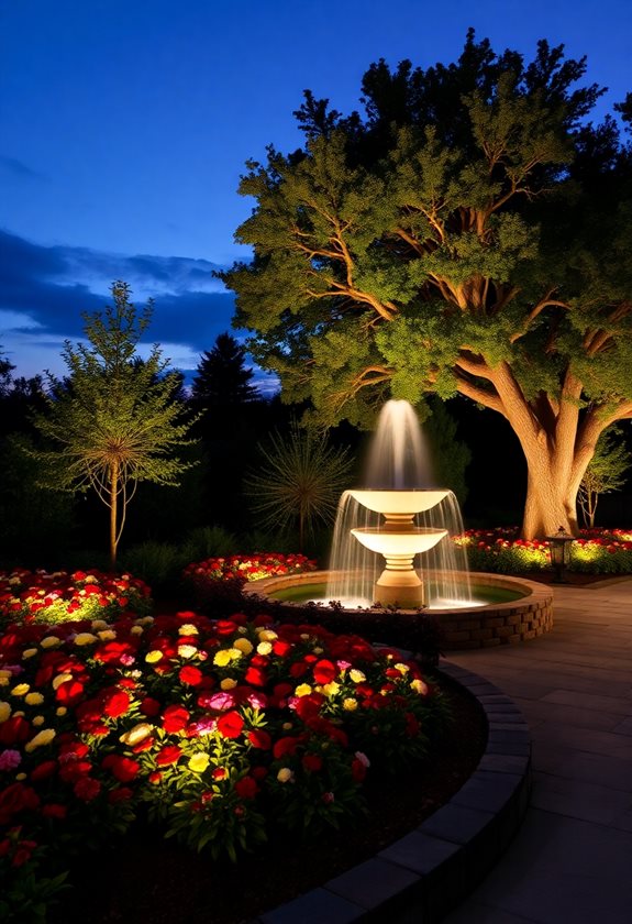 highlighting garden features beautifully