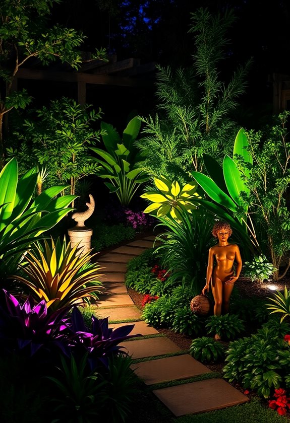 illuminate garden features safely