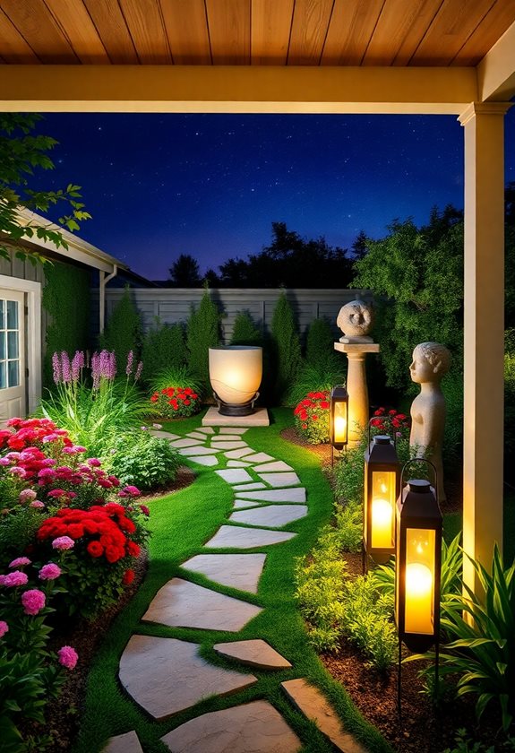 illuminate unique garden features
