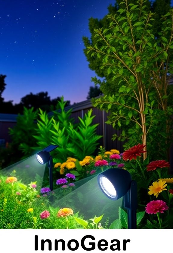 illuminating adjustable garden spotlights
