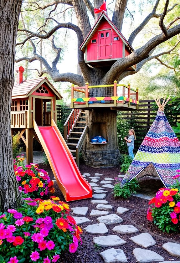 imaginative backyard play structures