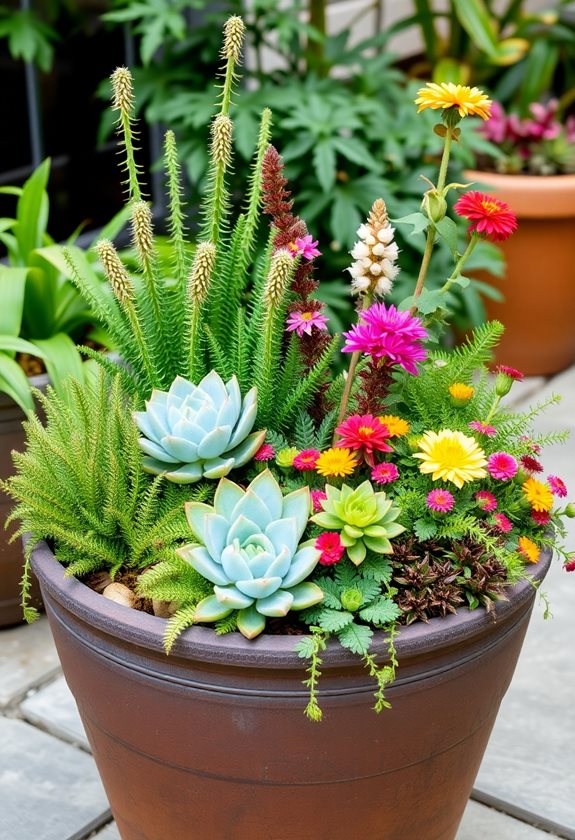 incorporate diverse garden textures