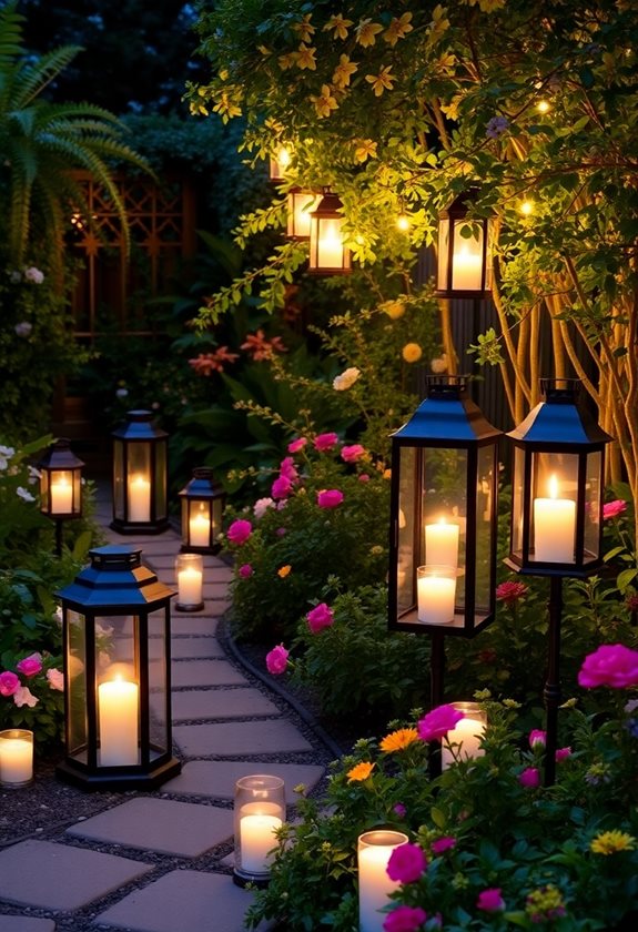 inexpensive garden ambiance lighting