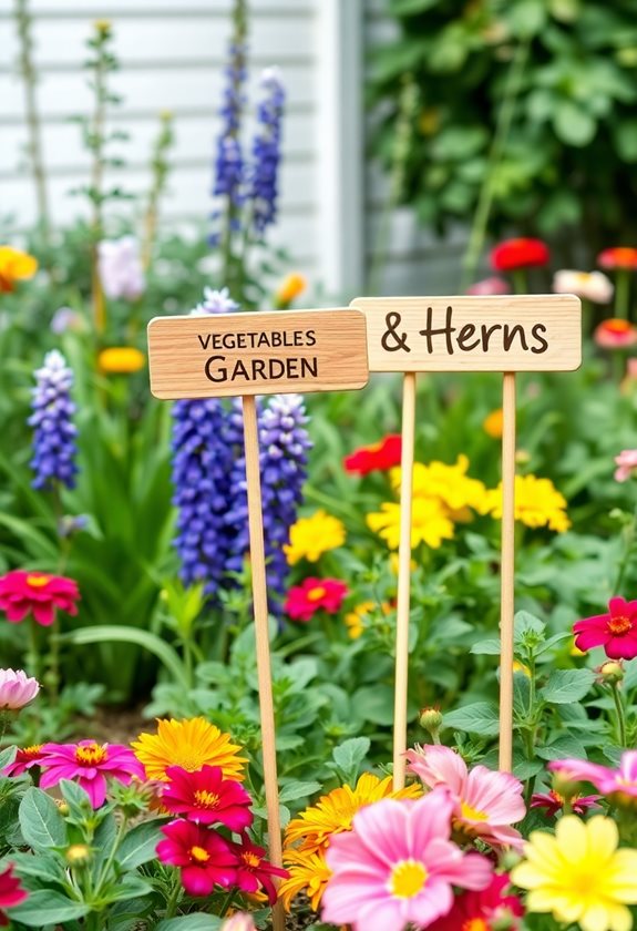 informative garden plant markers