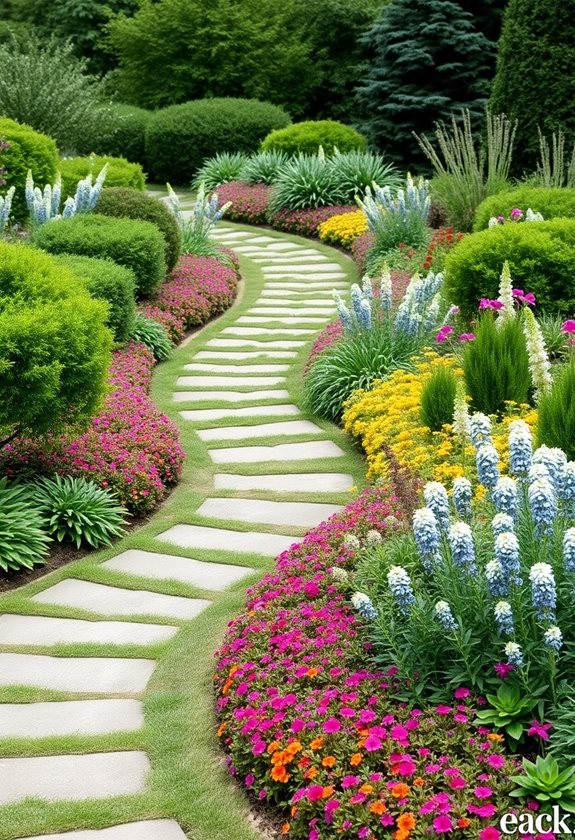 integrate plantings along pathways