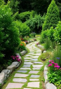 integrating paths with plants