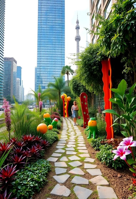 interactive garden art installations