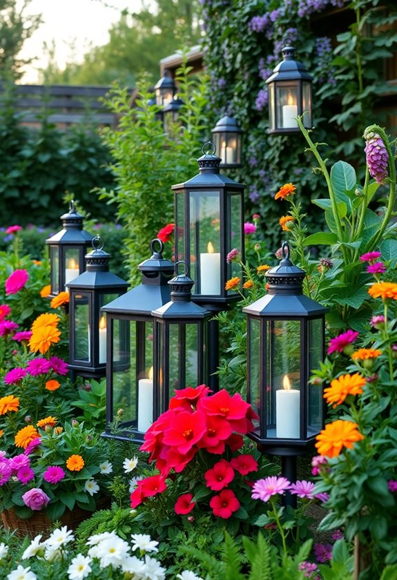 lanterns enhance garden aesthetics
