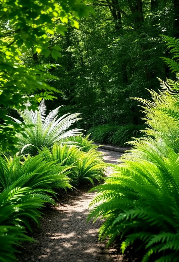 layered fern garden design