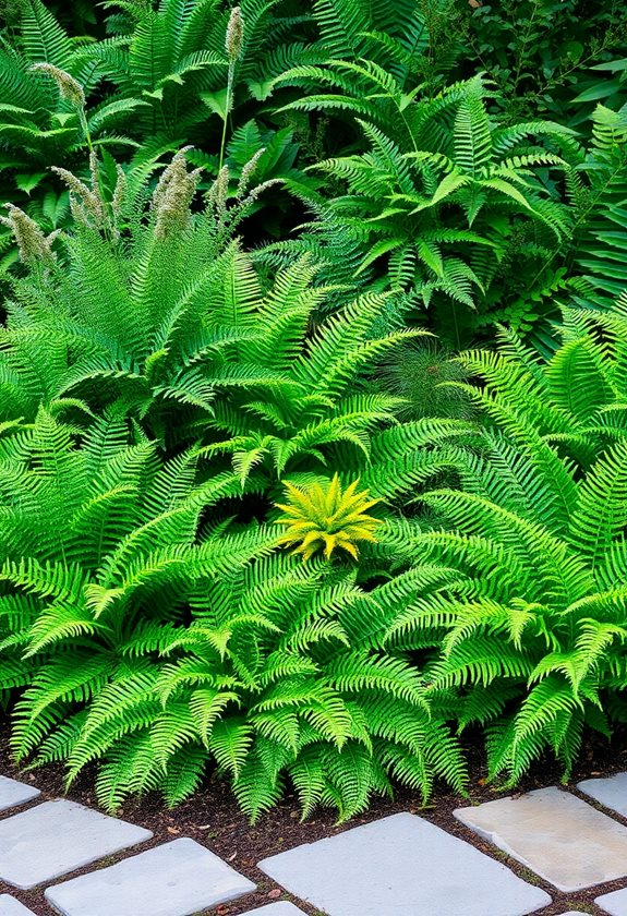 layered ferns for visual interest
