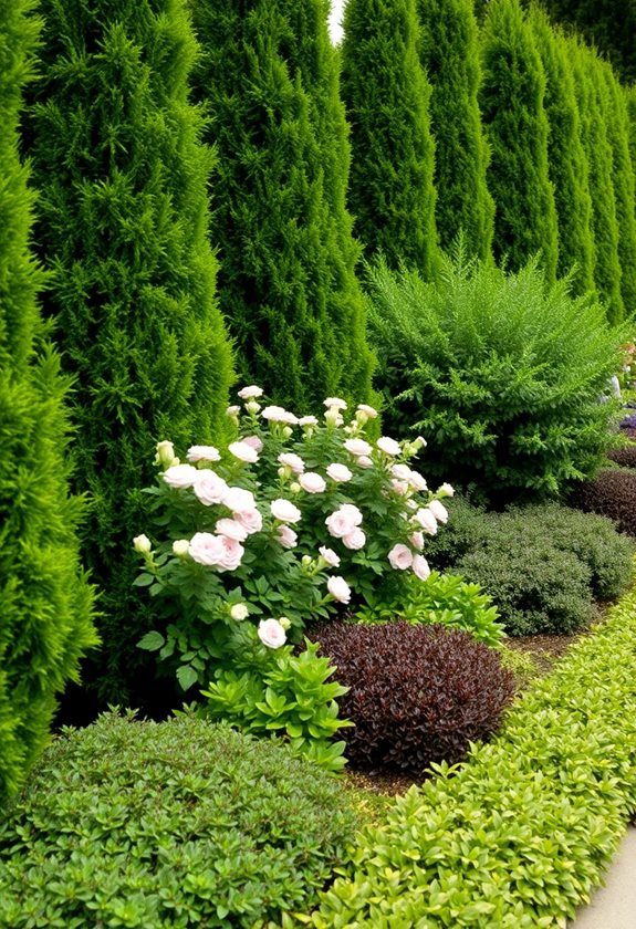 layered mixed planting garden
