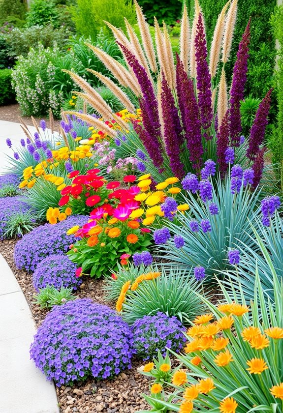 low maintenance flower border ideas
