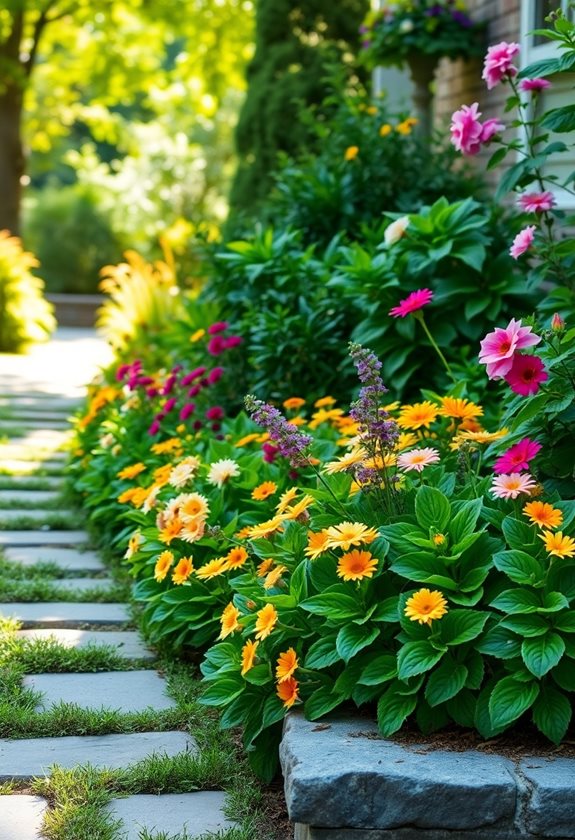 low maintenance perennial garden borders