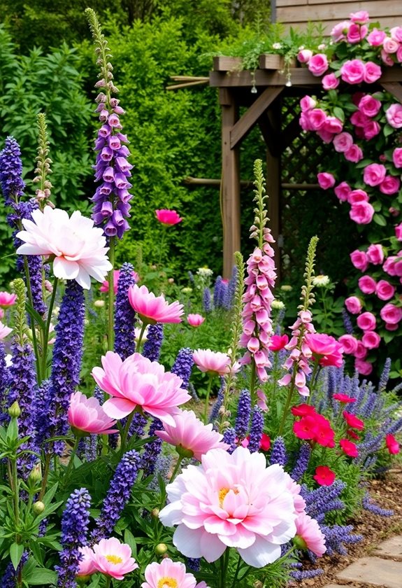 lush cottage garden plants