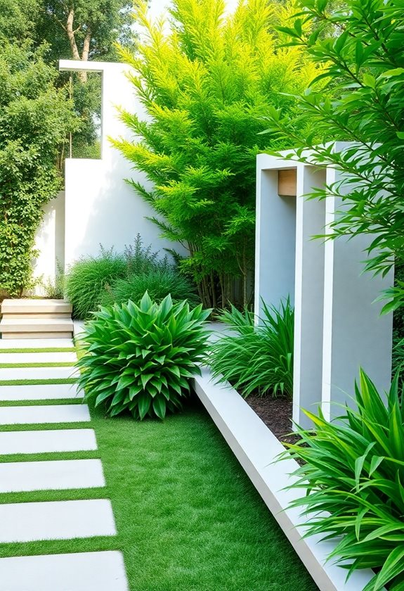 lush foliage enhances garden design